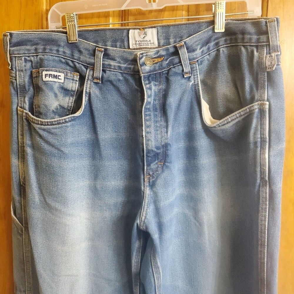 Tyndale FR Flame Resistant Jeans Mens 36x31 Blue‎ Workwear Safety Denim Pants